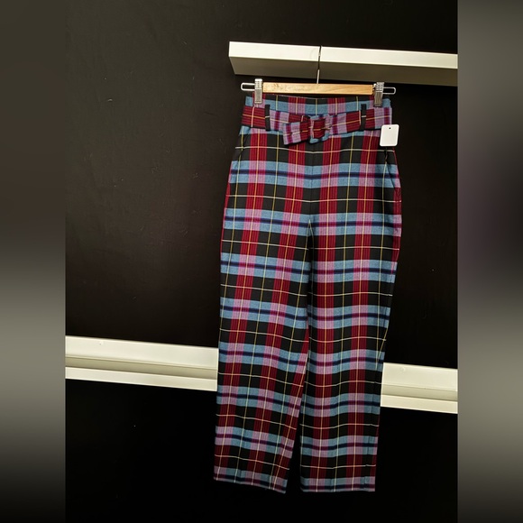 Zara Multicolor Plaid Trousers - Picture 2 of 4